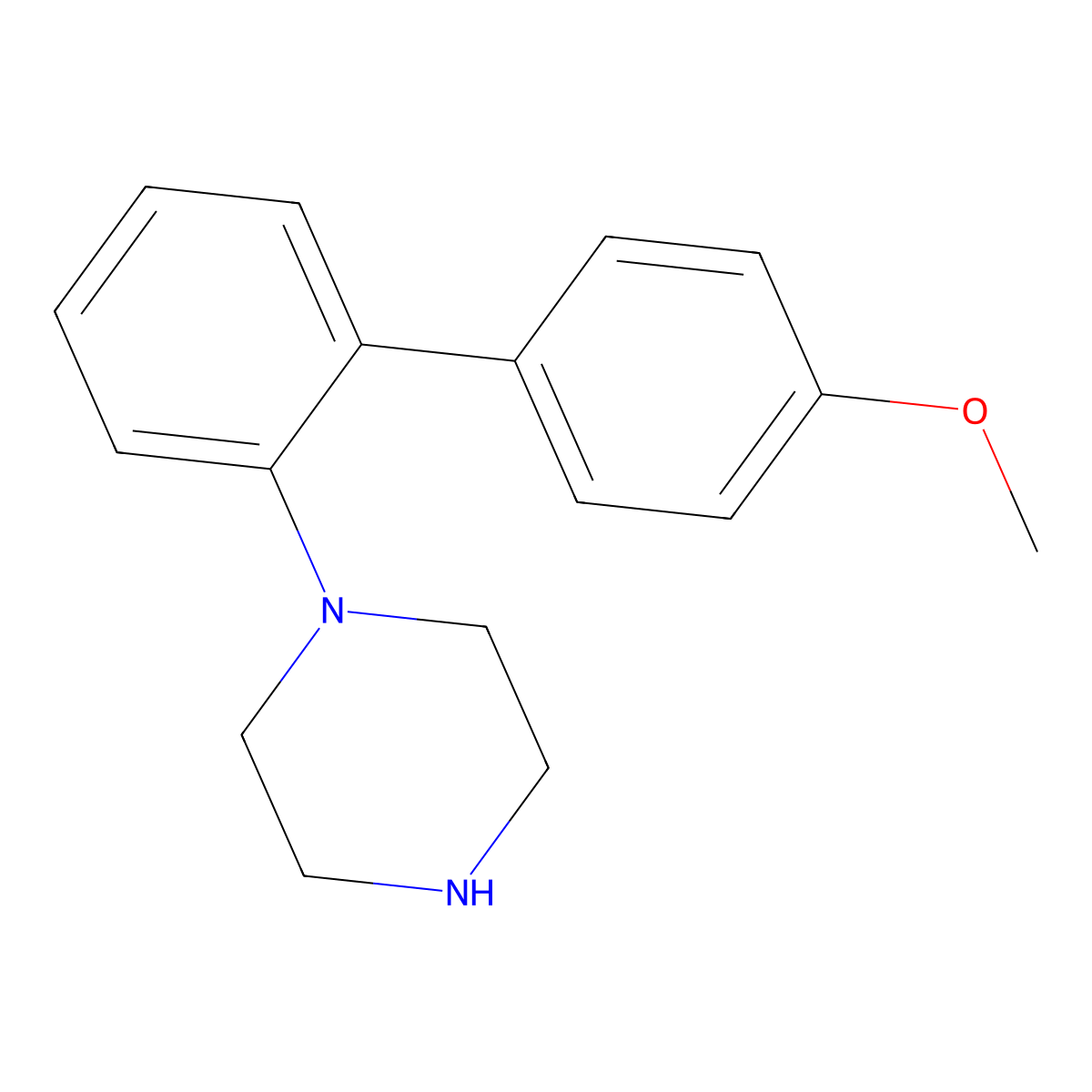 1-(2-(4-Methoxyphenyl)phenyl)piperazine molecular structure, CAS 1386927-90-7