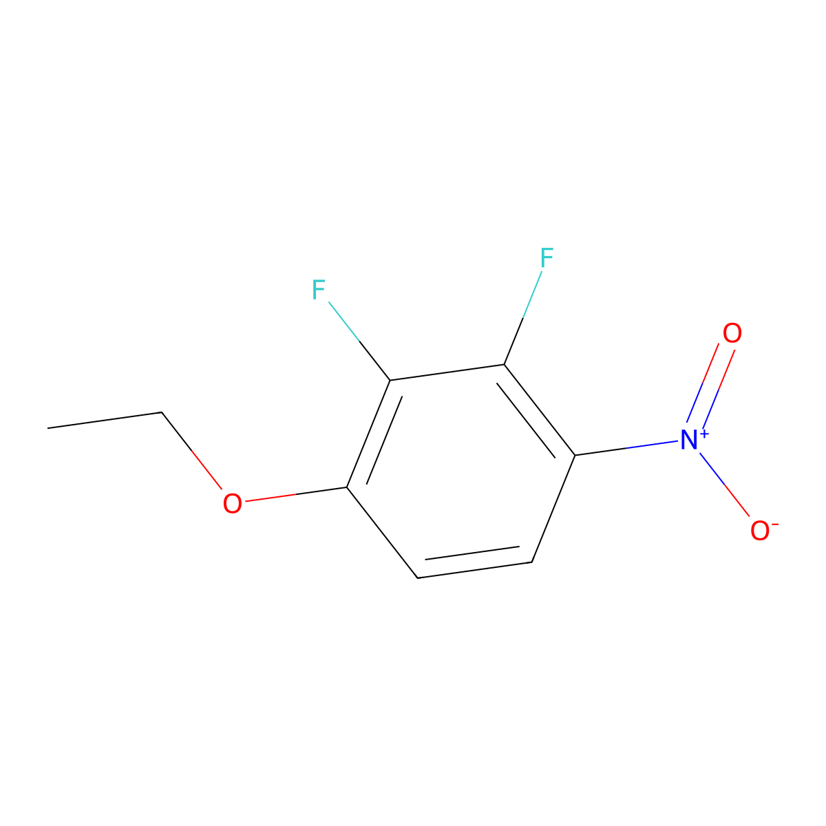 1,2-Difluoro-3-ethoxy-6-nitrobenzene molecular structure, CAS 1386942-96-6