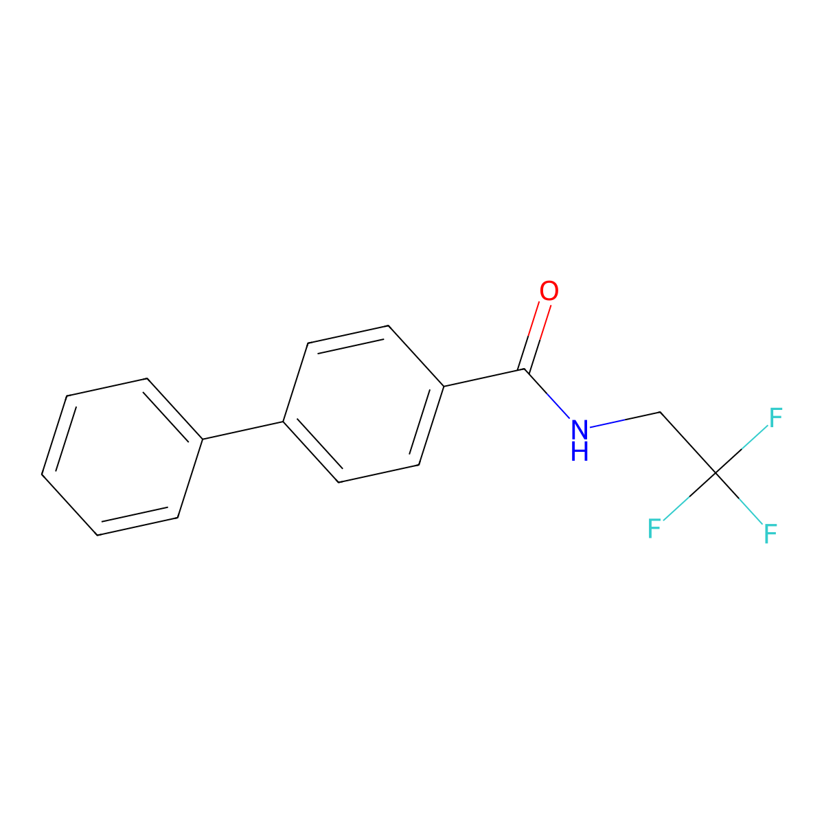 N-(2,2,2-Trifluoroethyl)[1,1'-biphenyl]-4-carboxamide molecular structure, CAS 1386947-70-1