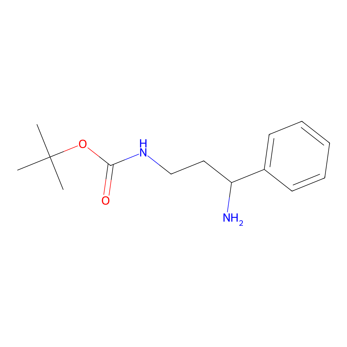 (R)-tert-Butyl (3-amino-3-phenylpropyl)carbamate molecular structure, CAS 1386980-71-7