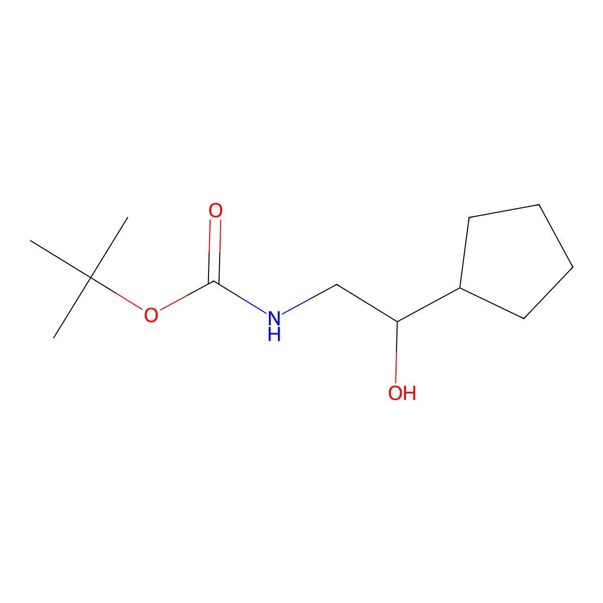 1-Cyclopentyl-2-(Boc-amino)ethanol molecular structure, CAS 1386982-25-7