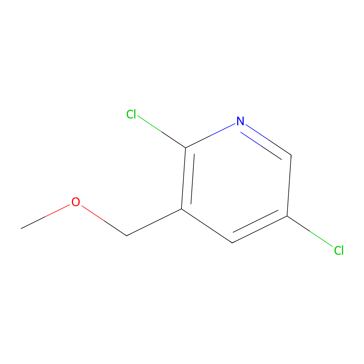 2,5-Dichloro-3-(methoxymethyl)pyridine molecular structure, CAS 1386986-05-5