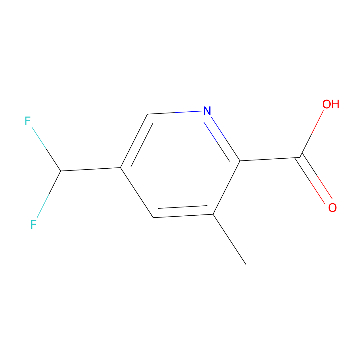 5-(Difluoromethyl)-3-methylpicolinic acid molecular structure, CAS 1386986-16-8