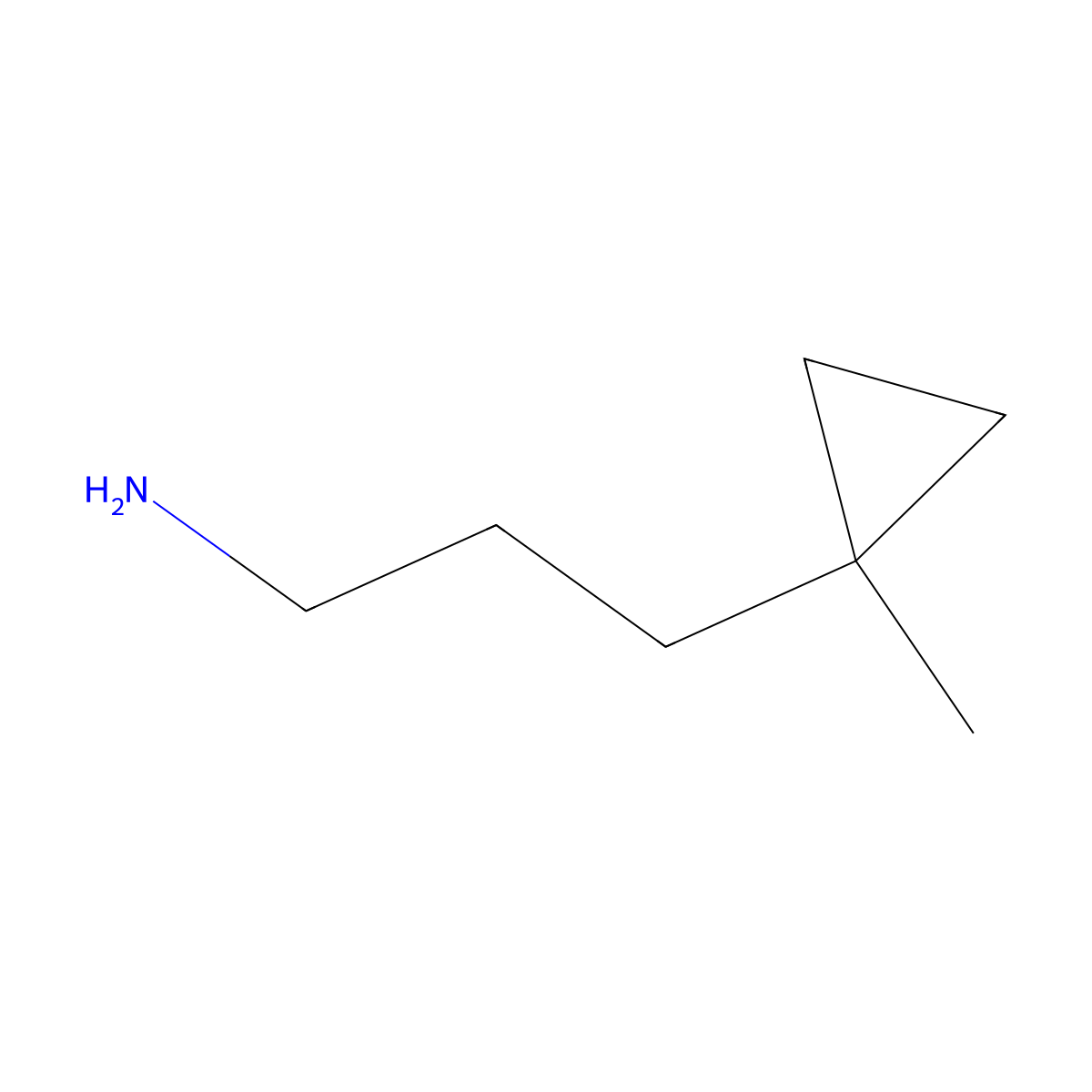 3-(1-Methylcyclopropyl)propan-1-amine molecular structure, CAS 1386999-37-6