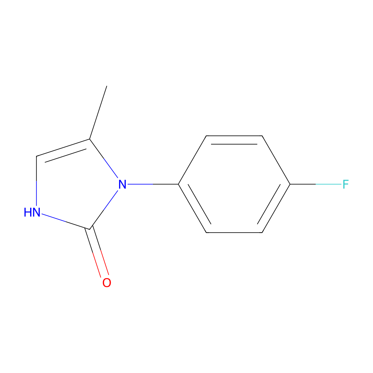 1-(4-Fluorophenyl)-5-methyl-2-imidazolone molecular structure, CAS 13870-38-7