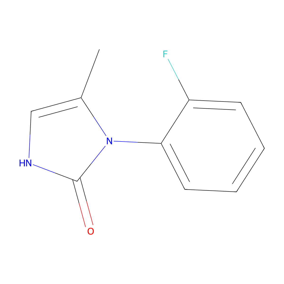 1-(2-fluorophenyl)-5-methyl-2,3-dihydro-1H-imidazol-2-one molecular structure, CAS 13870-44-5