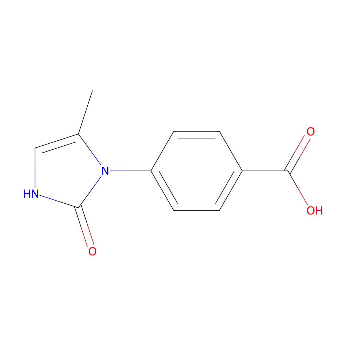4-(5-methyl-2-oxo-2,3-dihydro-1H-imidazol-1-yl)benzoic acid molecular structure, CAS 13870-58-1
