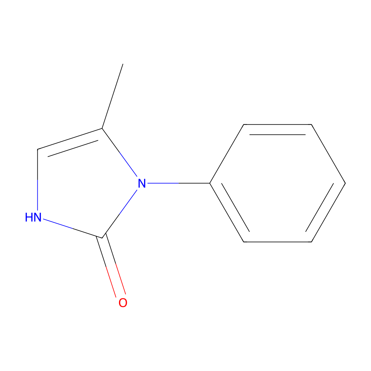 5-methyl-1-phenyl-2,3-dihydro-1H-imidazol-2-one molecular structure, CAS 13870-70-7