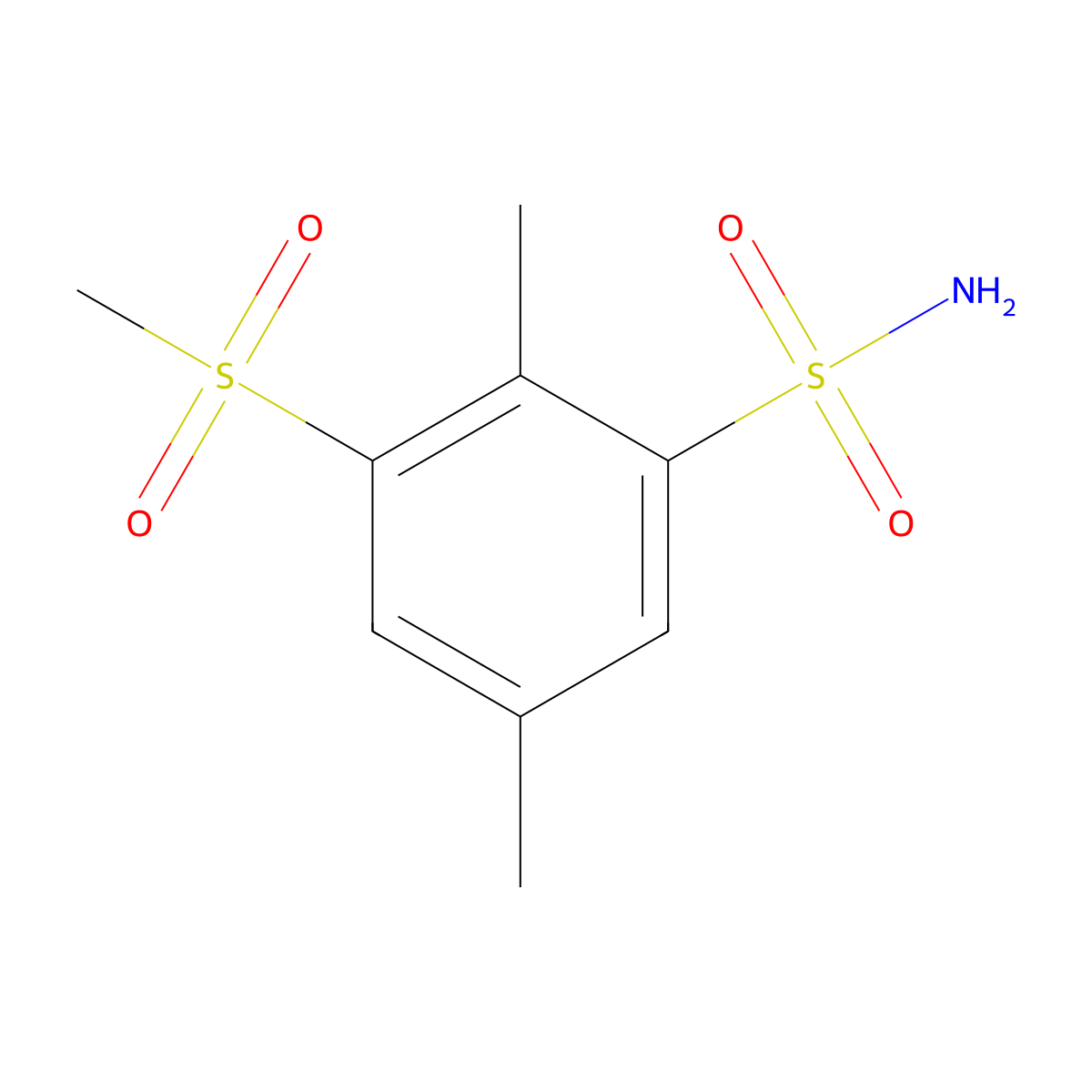 3-Methanesulfonyl-2,5-dimethylbenzene-1-sulfonamide molecular structure, CAS 1387017-88-0