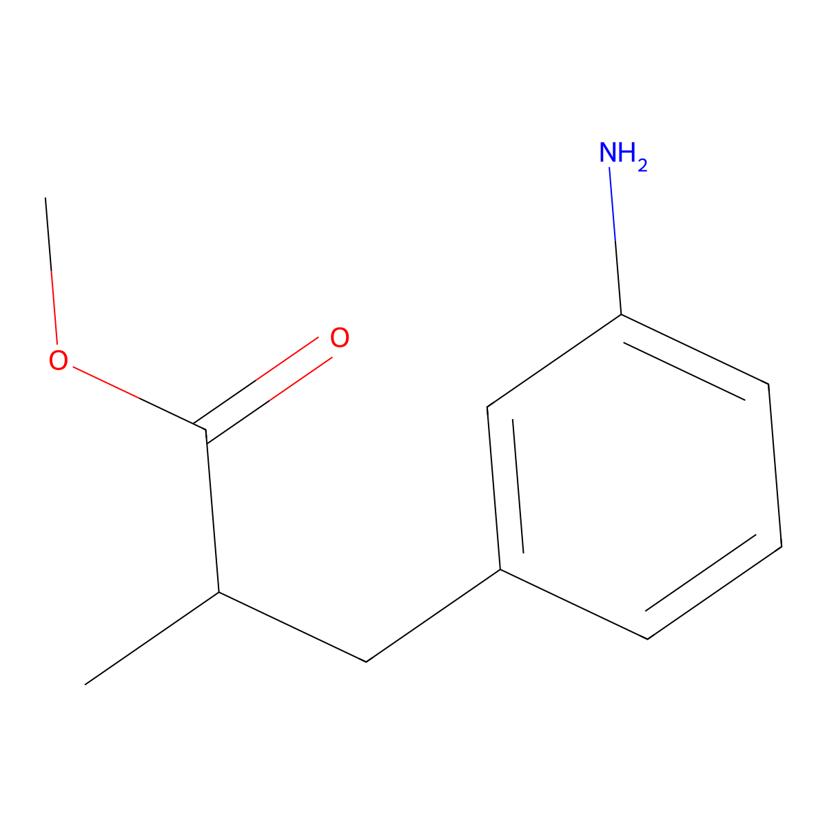 Methyl 3-(3-aminophenyl)-2-methylpropanoate molecular structure, CAS 138711-93-0