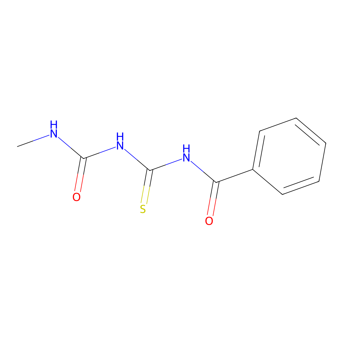 1-{[({[(Methylamino)carbonyl]amino}carbothioyl)amino]carbonyl}benzene molecular structure, CAS 138712-70-6