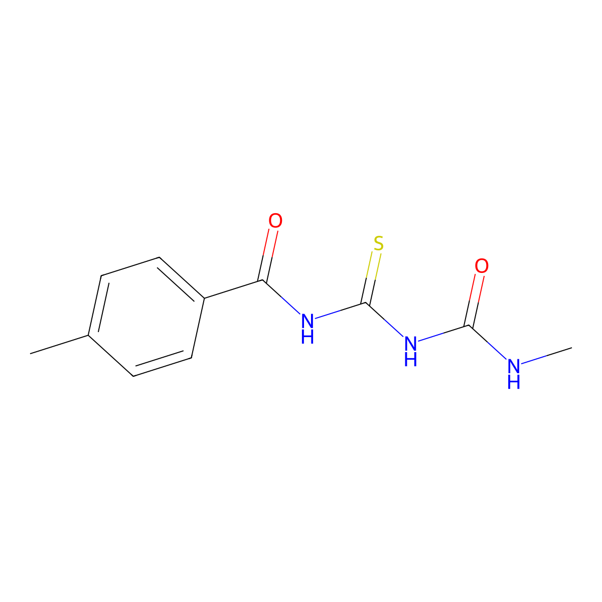 1-Methyl-4-{[({[(methylamino)carbonyl]amino}carbothioyl)amino]carbonyl}benzene molecular structure, CAS 138712-75-1