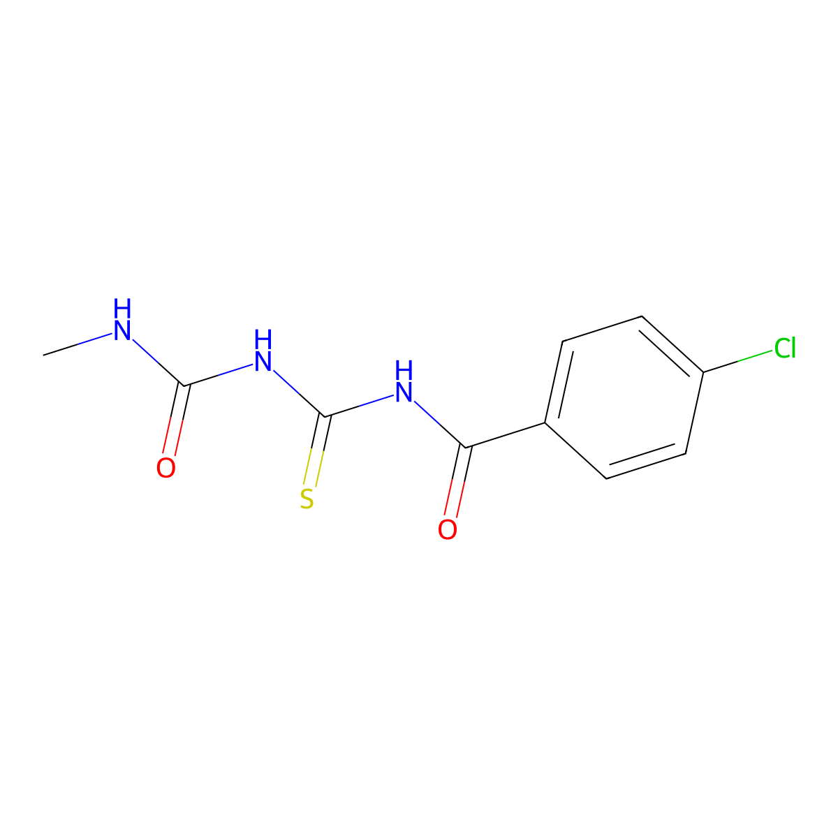 1-Chloro-4-{[({[(methylamino)carbonyl]amino}carbothioyl)amino]carbonyl}benzene molecular structure, CAS 138712-76-2