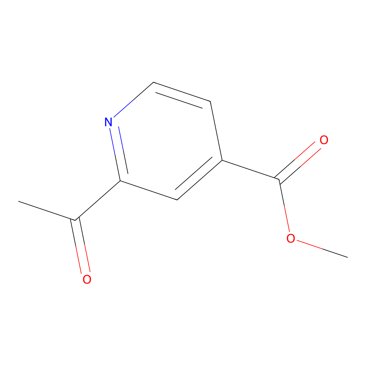 Methyl 2-acetylpyridine-4-carboxylate molecular structure, CAS 138715-82-9
