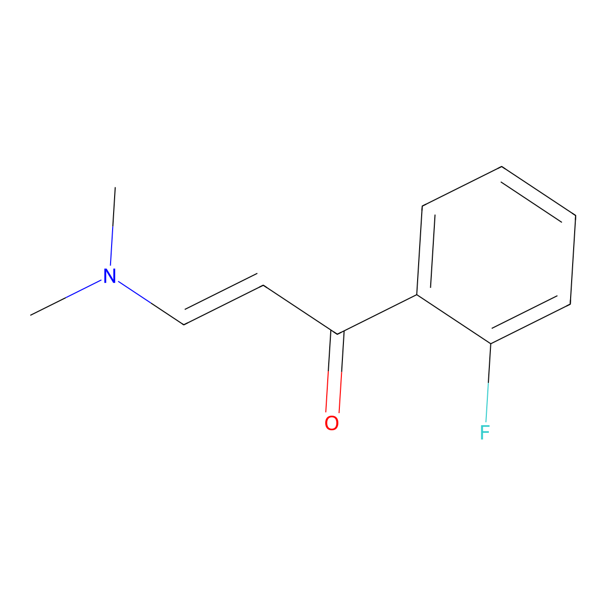 (E)-3-(dimethylamino)-1-(2-fluorophenyl)prop-2-en-1-one molecular structure, CAS 138716-19-5
