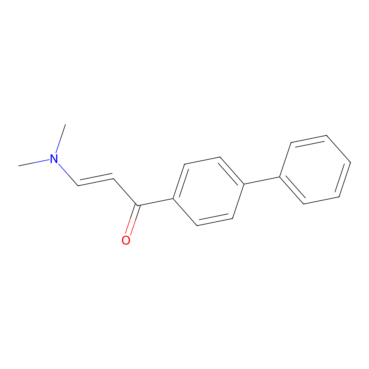1-([1,1'-Biphenyl]-4-yl)-3-(dimethylamino)prop-2-en-1-one molecular structure, CAS 138716-22-0