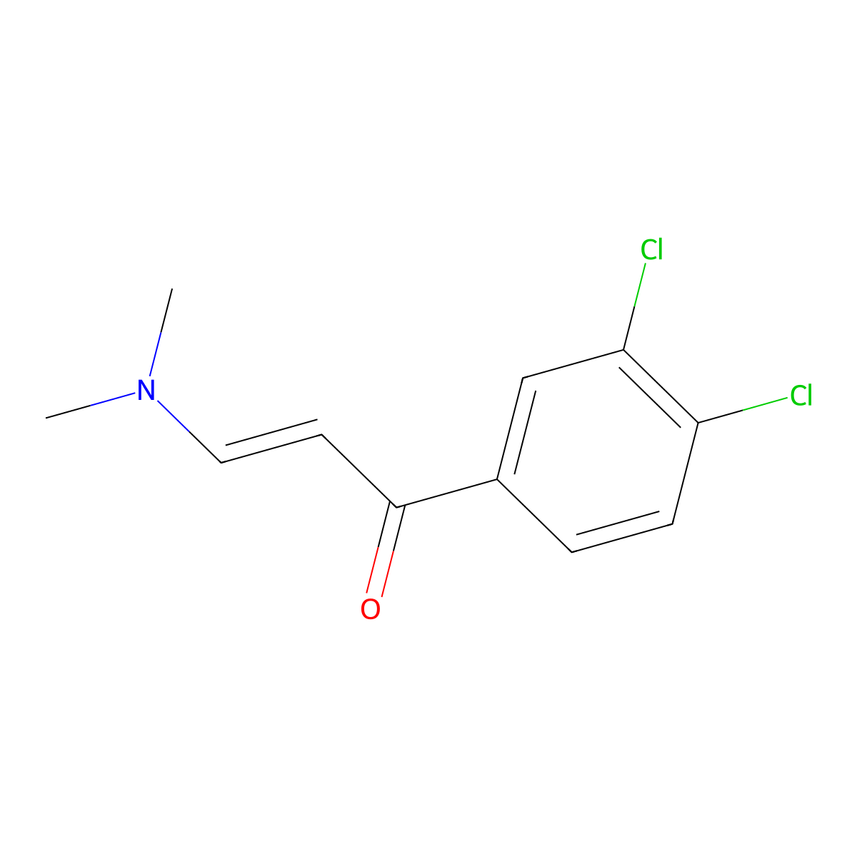 (2E)-1-(3,4-Dichlorophenyl)-3-(dimethylamino)prop-2-en-1-one molecular structure, CAS 138716-24-2