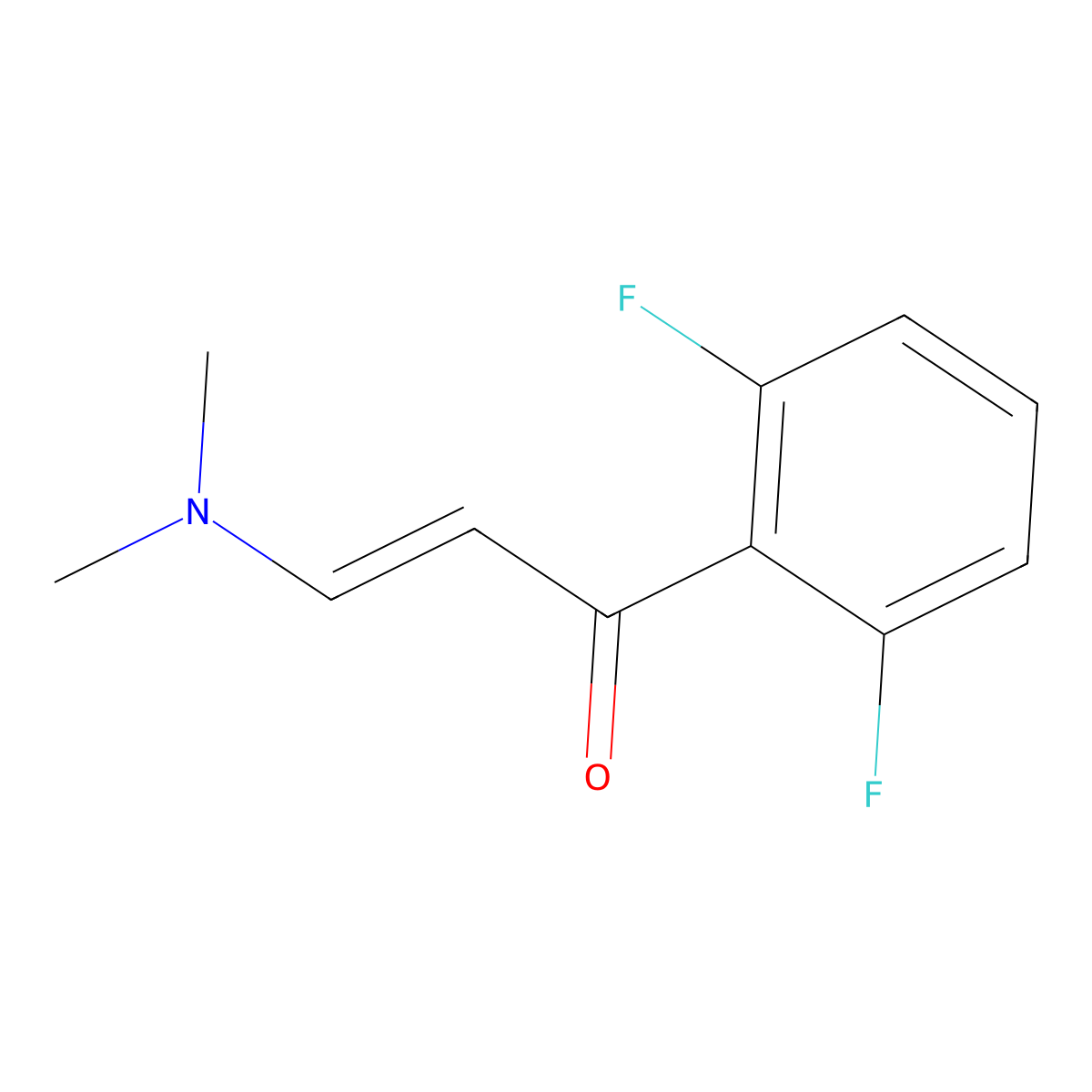 (E)-1-(2,6-difluorophenyl)-3-(dimethylamino)prop-2-en-1-one molecular structure, CAS 138716-25-3