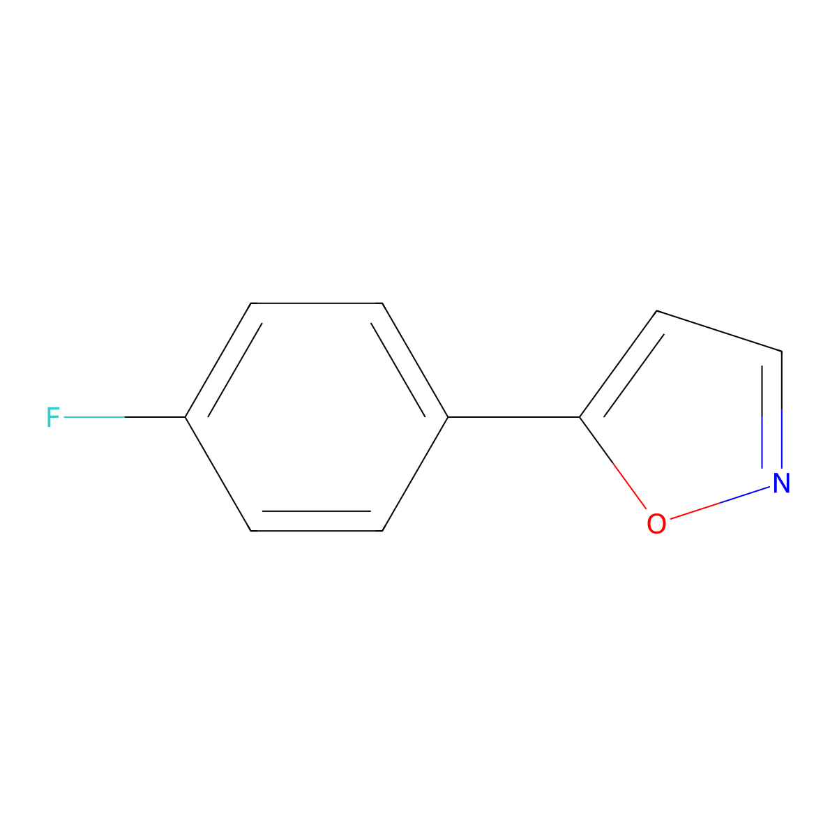 5-(4-Fluorophenyl)isoxazole molecular structure, CAS 138716-37-7