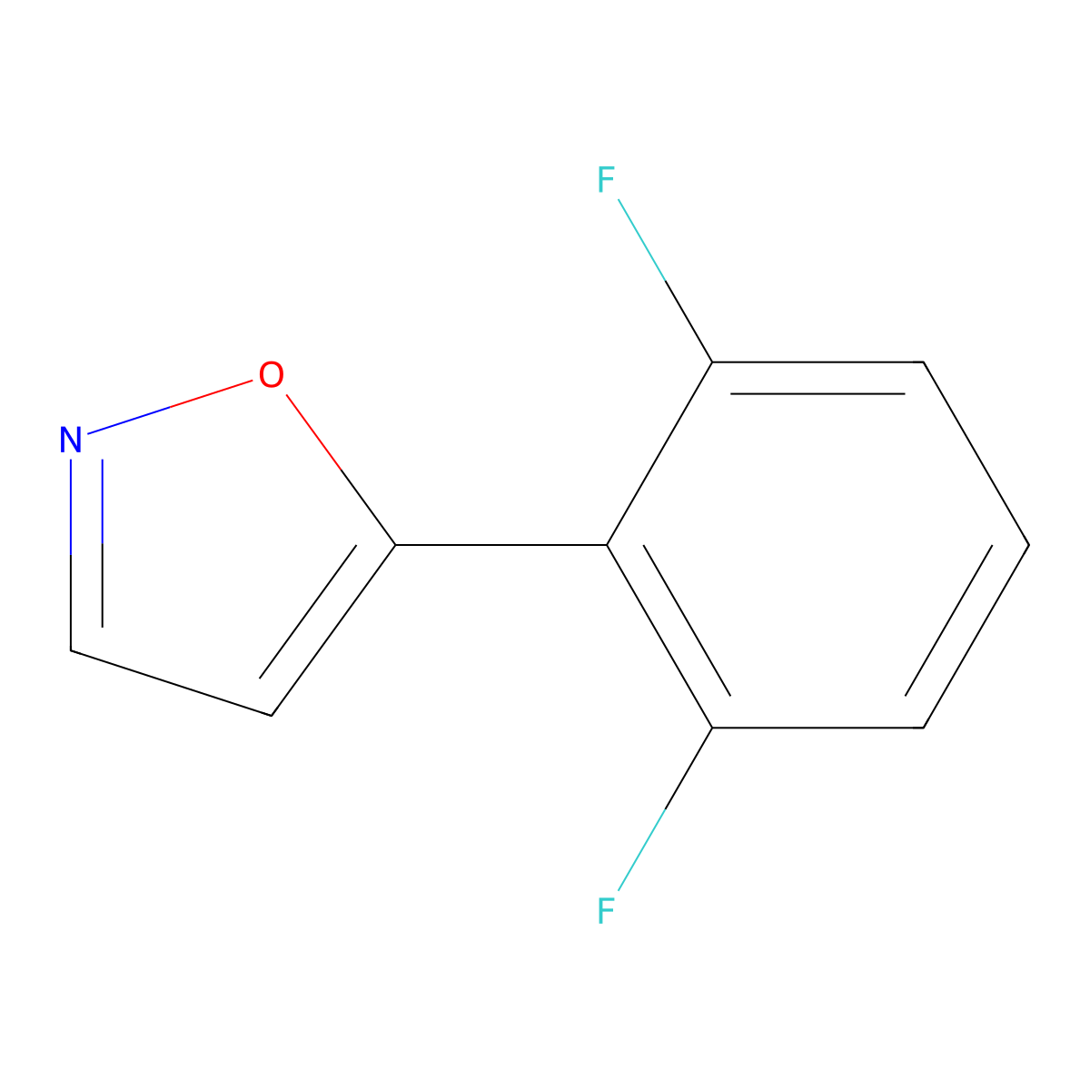 5-(2,6-Difluorophenyl)isoxazole molecular structure, CAS 138716-41-3