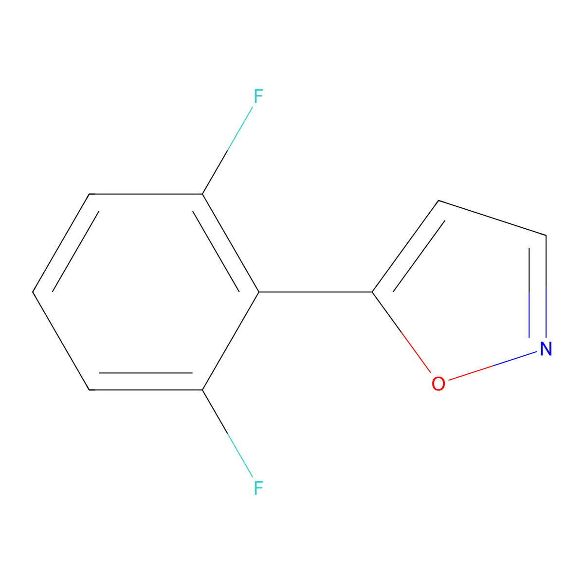 5-(2,6-Difluorophenyl)isoxazole molecular structure, CAS 138716-41-3
