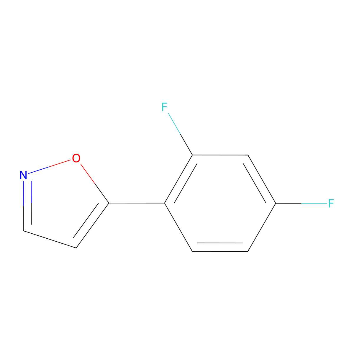 5-(2,4-Difluorophenyl)isoxazole molecular structure, CAS 138716-46-8