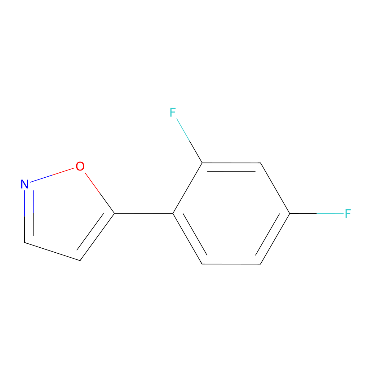 5-(2,4-Difluorophenyl)isoxazole molecular structure, CAS 138716-46-8