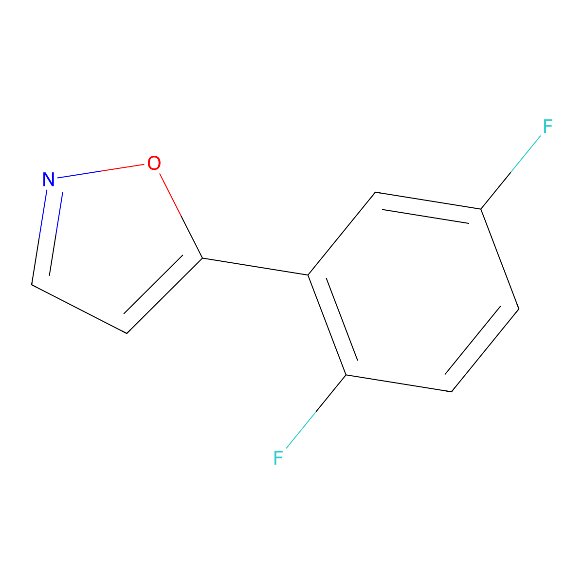 5-(2,5-Difluorophenyl)isoxazole molecular structure, CAS 138716-47-9