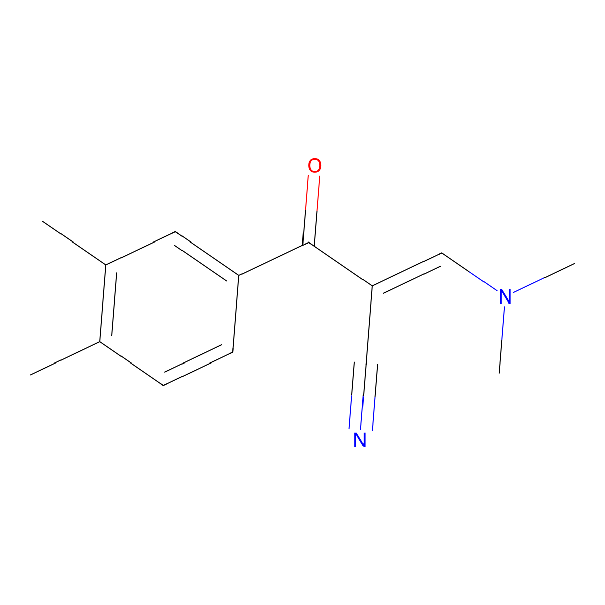 3-(Dimethylamino)-2-(3,4-dimethylbenzoyl)acrylonitrile molecular structure, CAS 138716-55-9