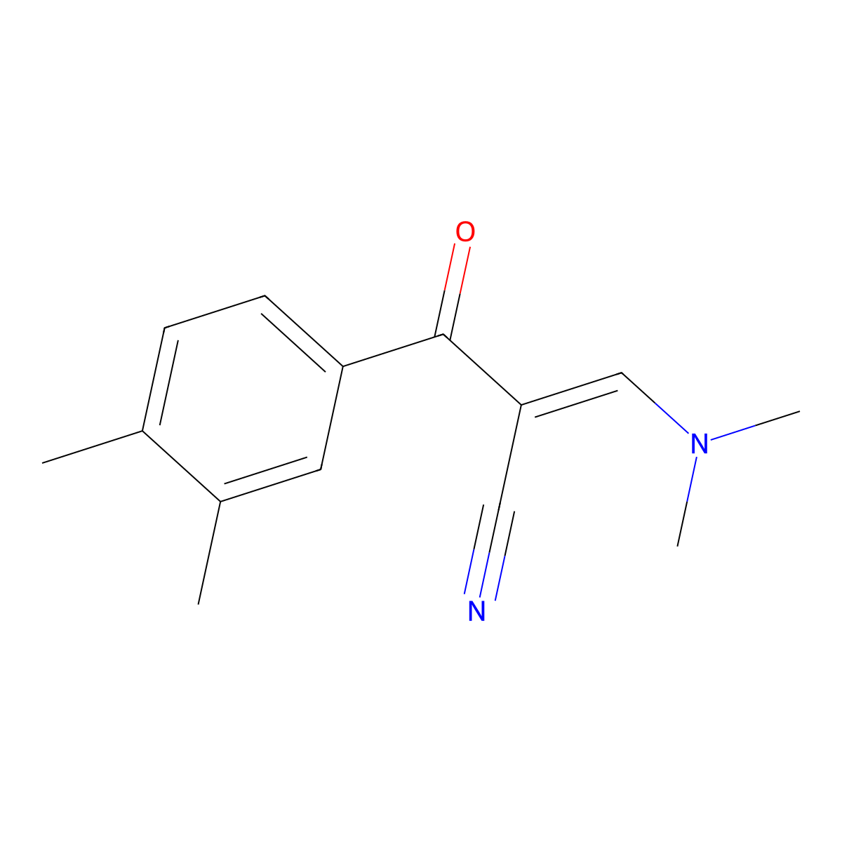 3-(Dimethylamino)-2-(3,4-dimethylbenzoyl)acrylonitrile molecular structure, CAS 138716-55-9