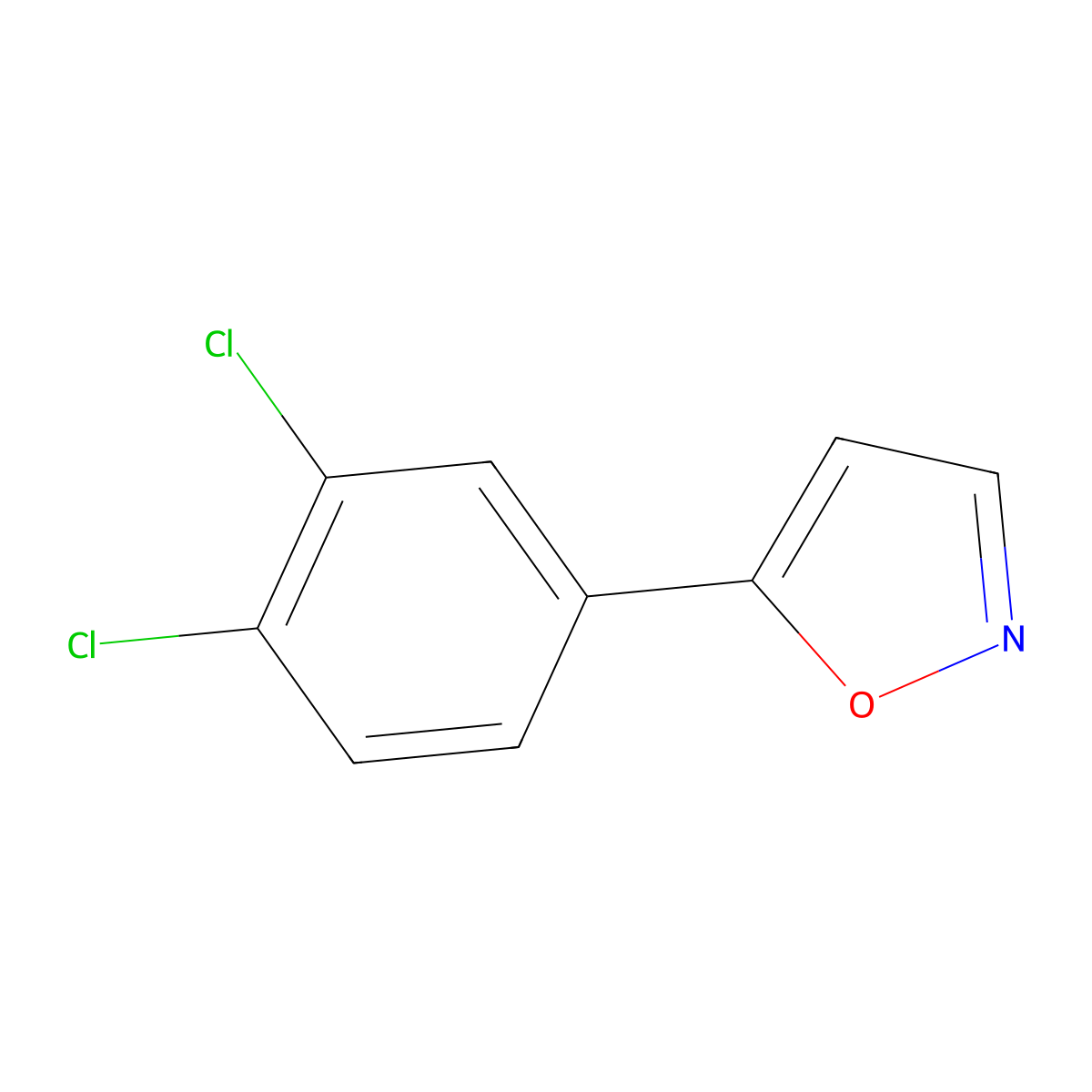 5-(3,4-Dichlorophenyl)isoxazole molecular structure, CAS 138716-63-9