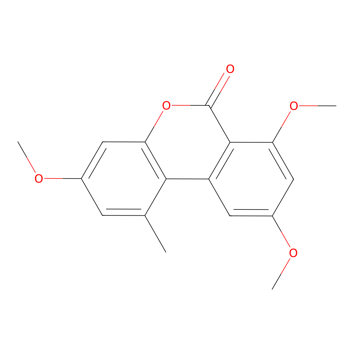 O,O,O-Trimethylalternariol molecular structure, CAS 13872-98-5