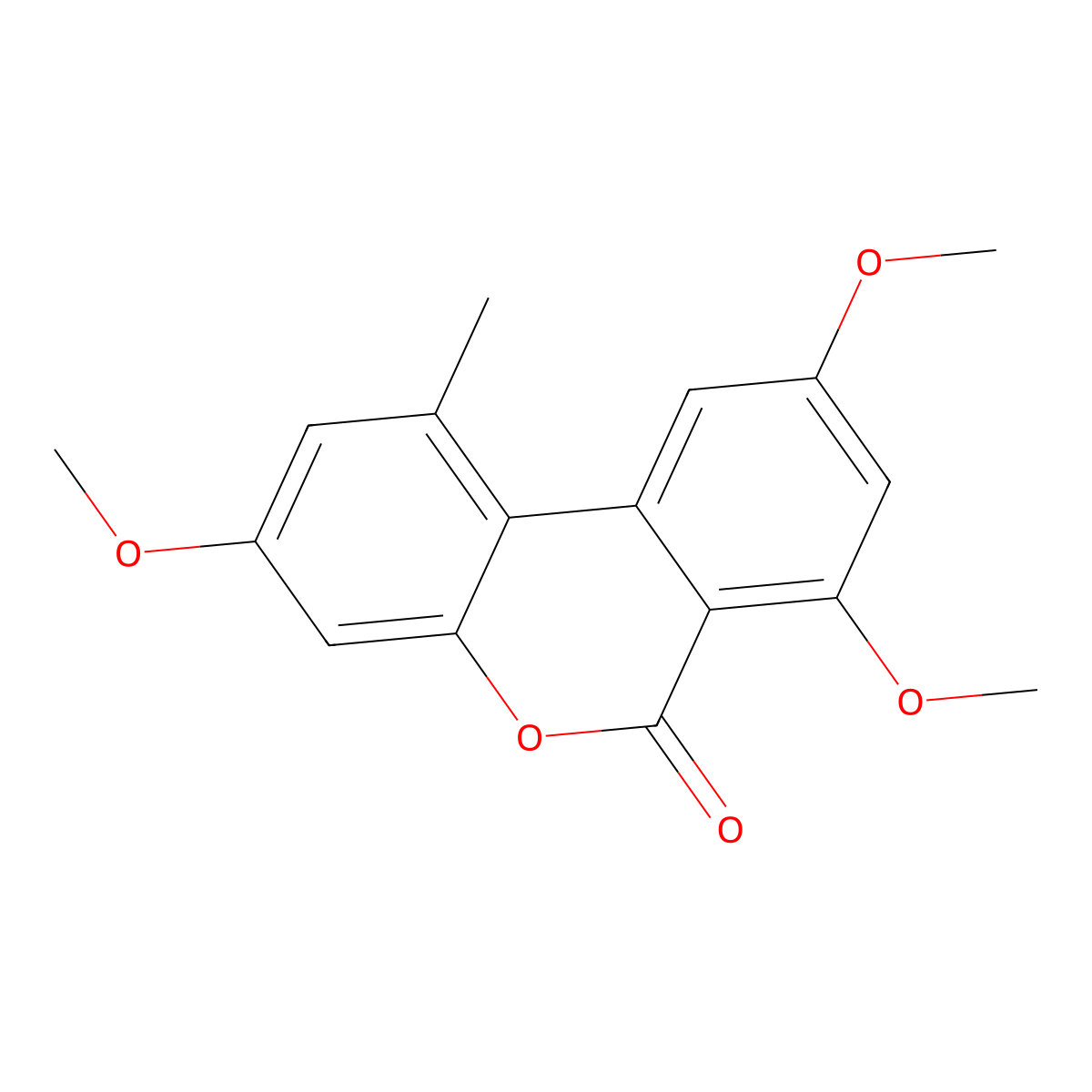O,O,O-Trimethylalternariol molecular structure, CAS 13872-98-5