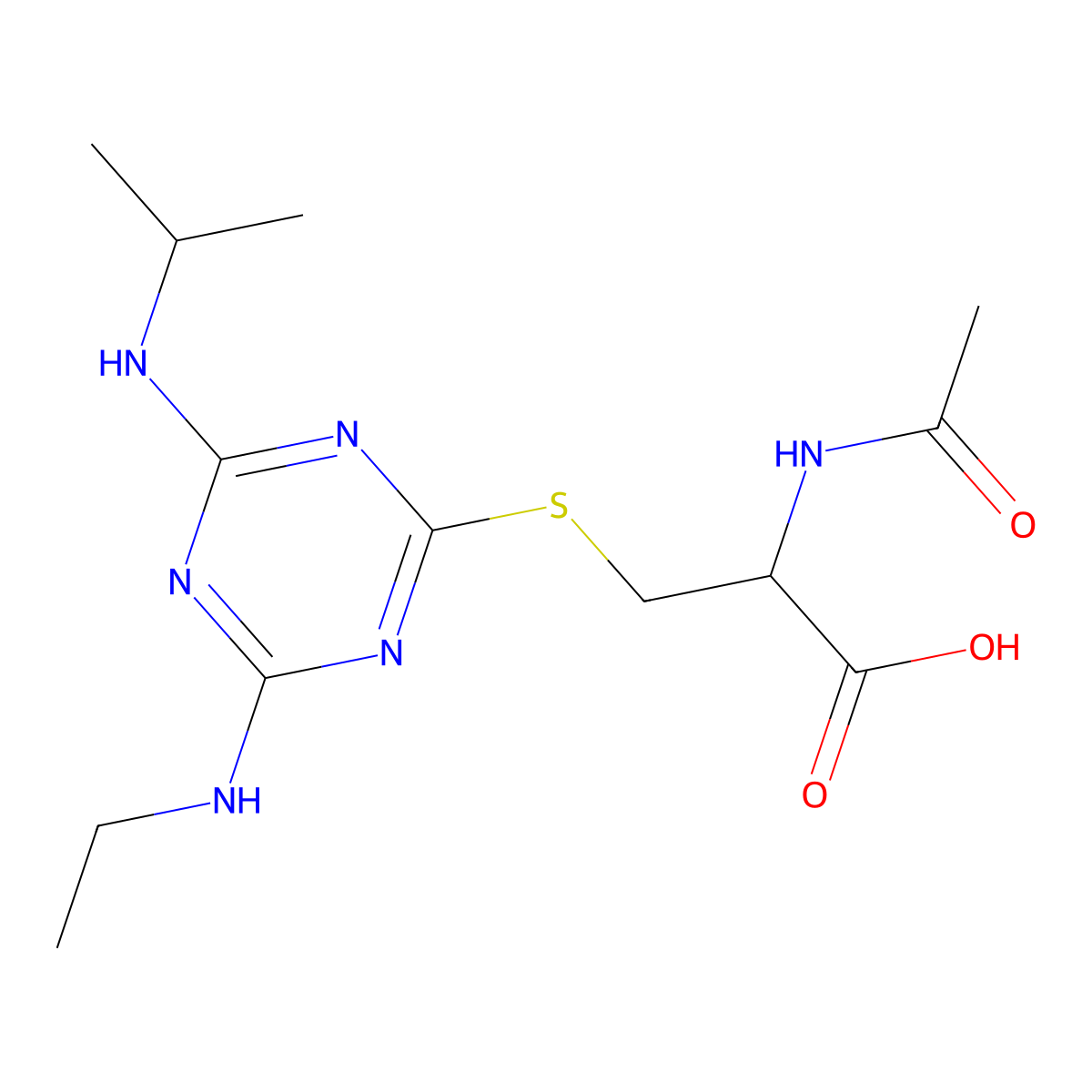 Atrazine mercapturate molecular structure, CAS 138722-96-0
