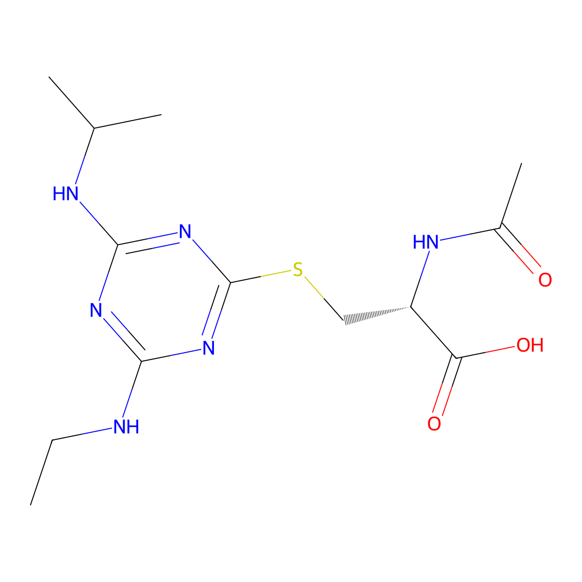 Atrazine mercapturate molecular structure, CAS 138722-96-0