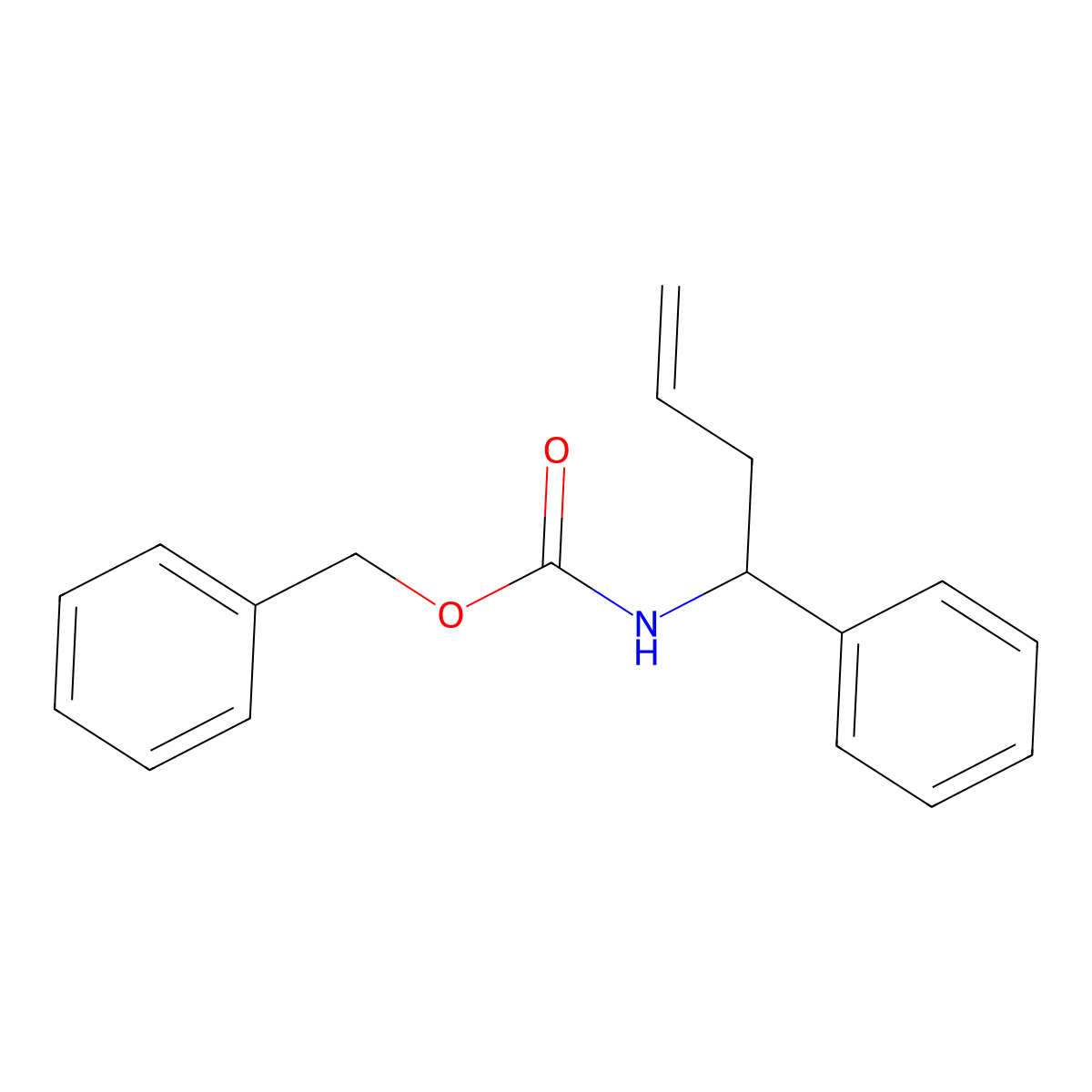 benzyl N-(1-phenylbut-3-en-1-yl)carbamate molecular structure, CAS 138723-71-4