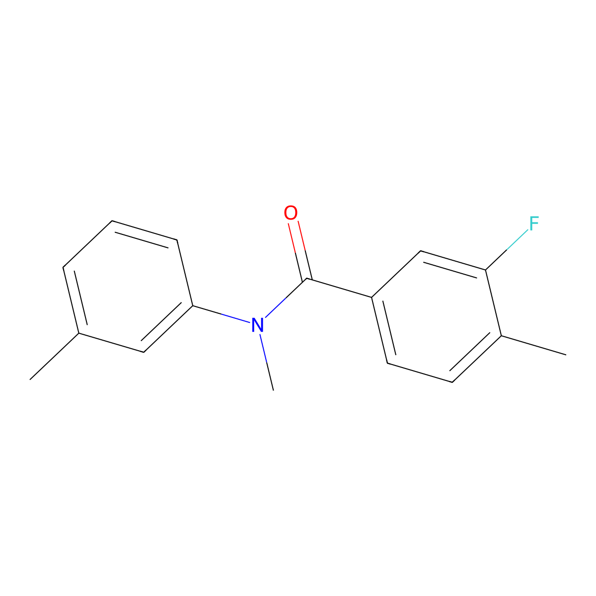 3-fluoro-N,4-dimethyl-N-(3-methylphenyl)benzamide molecular structure, CAS 1387237-11-7