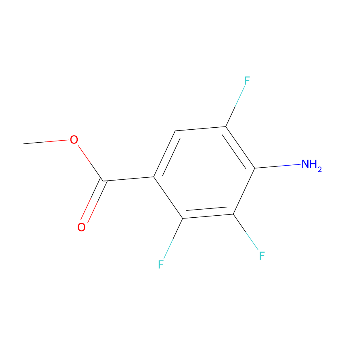 Methyl 4-amino-2,3,5-trifluorobenzoate molecular structure, CAS 138724-32-0