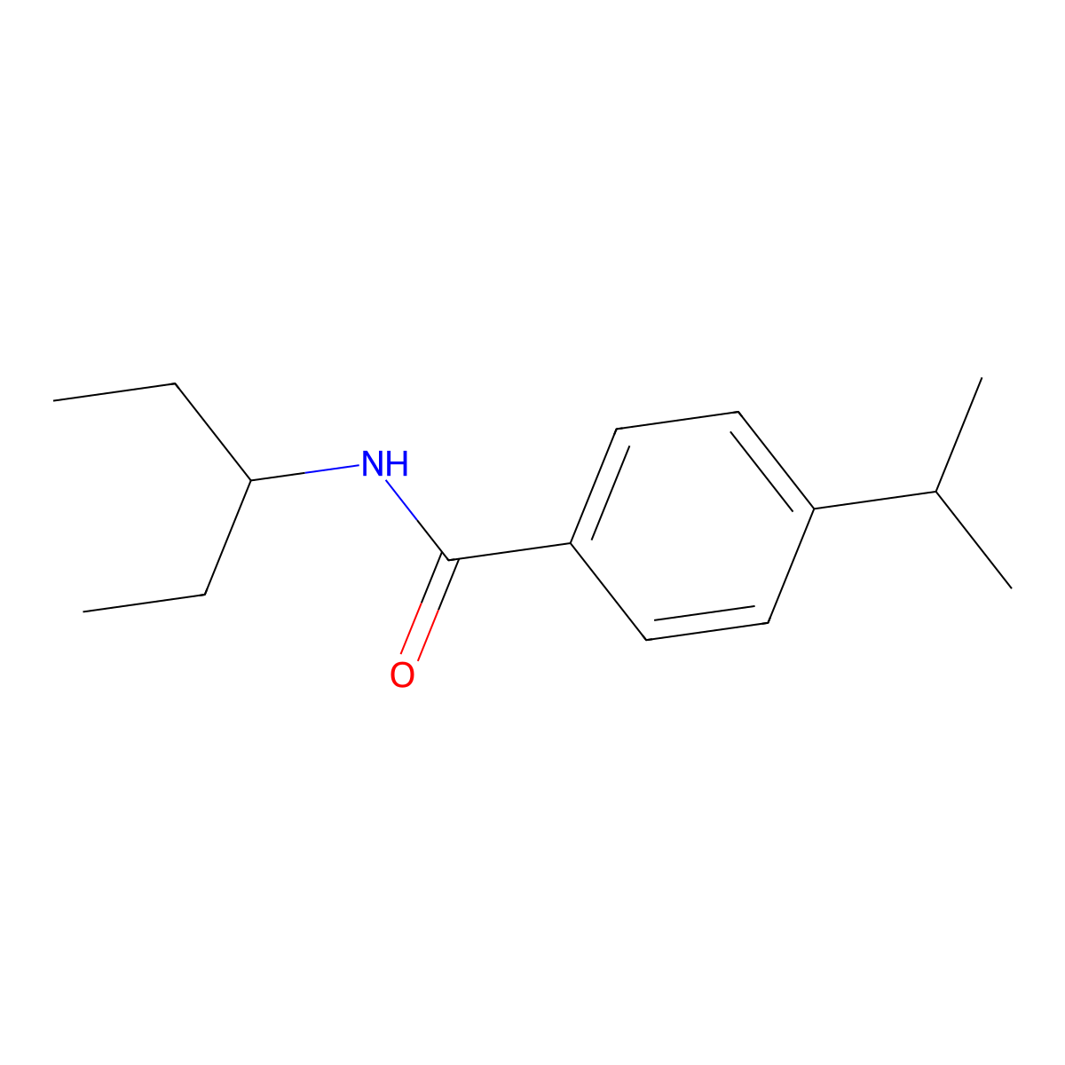 N-(1-Ethylpropyl)-4-(1-methylethyl)benzamide molecular structure, CAS 1387251-03-7