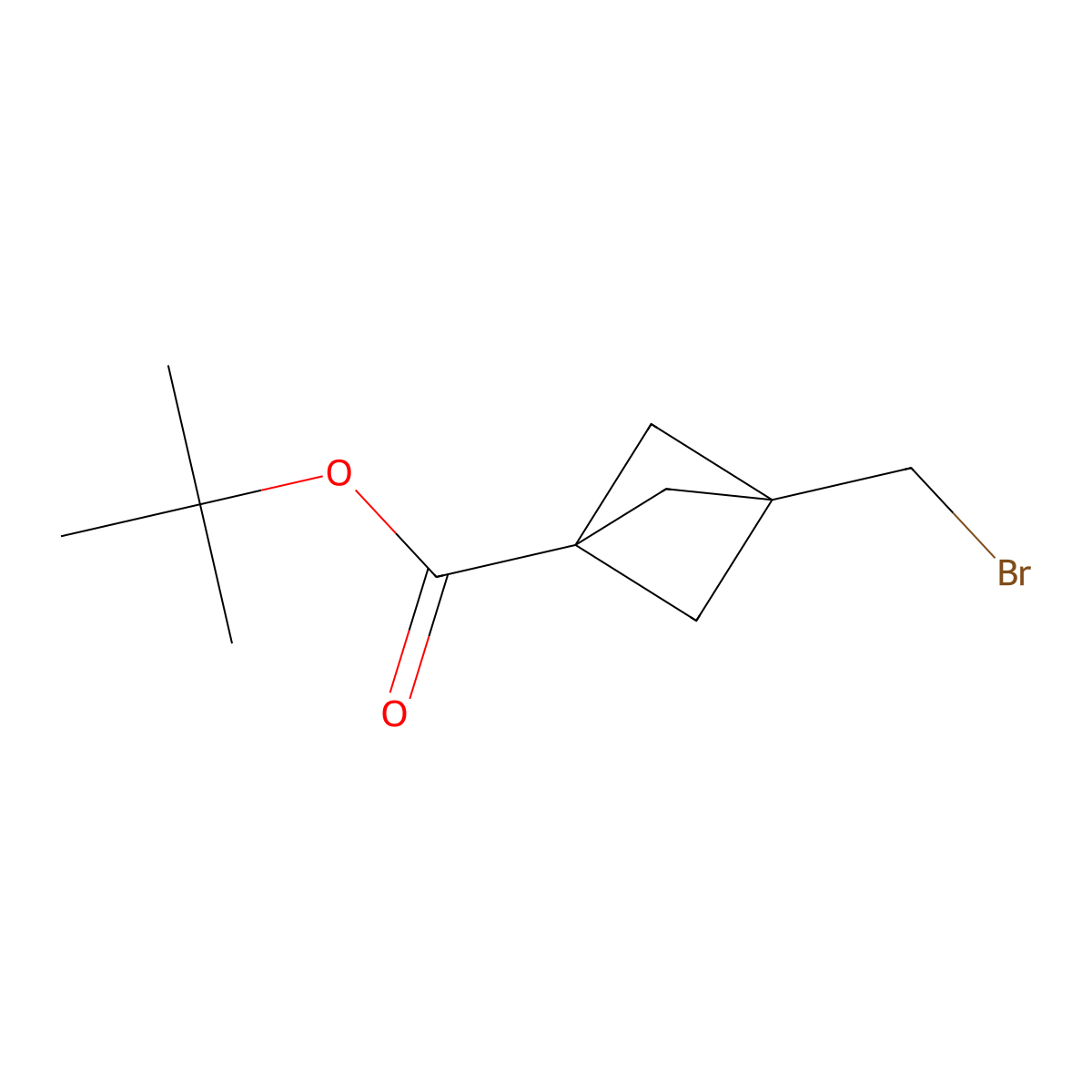 tert-Butyl 3-(bromomethyl)bicyclo(1.1.1)pentane-1-carboxylate molecular structure, CAS 138732-34-0