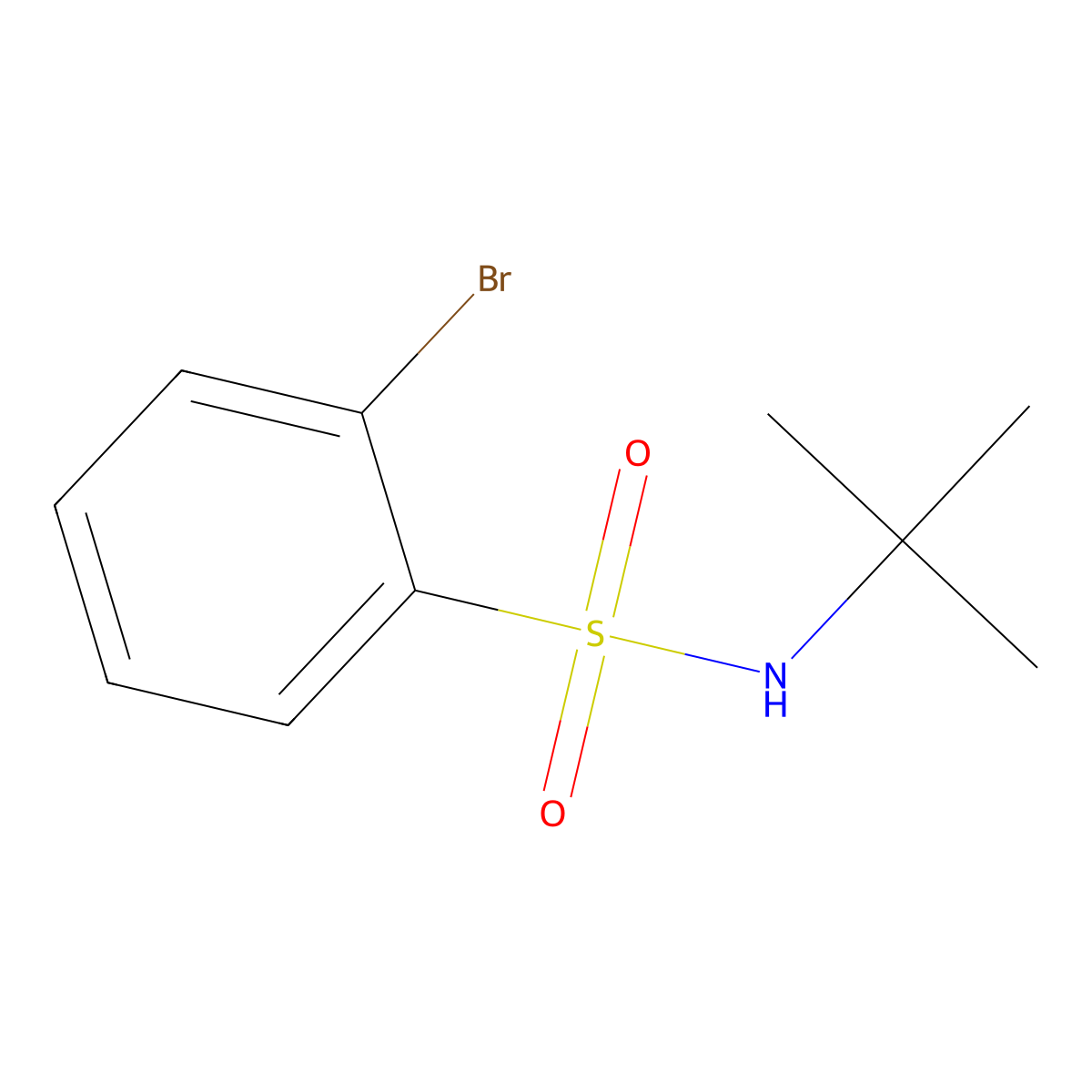2-bromo-N-tert-butylbenzenesulfonamide molecular structure, CAS 138733-50-3