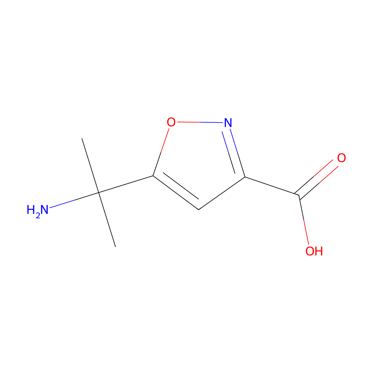 5-(2-Aminopropan-2-yl)isoxazole-3-carboxylic acid molecular structure, CAS 138741-98-7