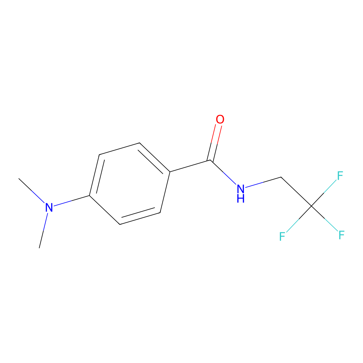 4-(dimethylamino)-N-(2,2,2-trifluoroethyl)benzamide molecular structure, CAS 1387416-08-1