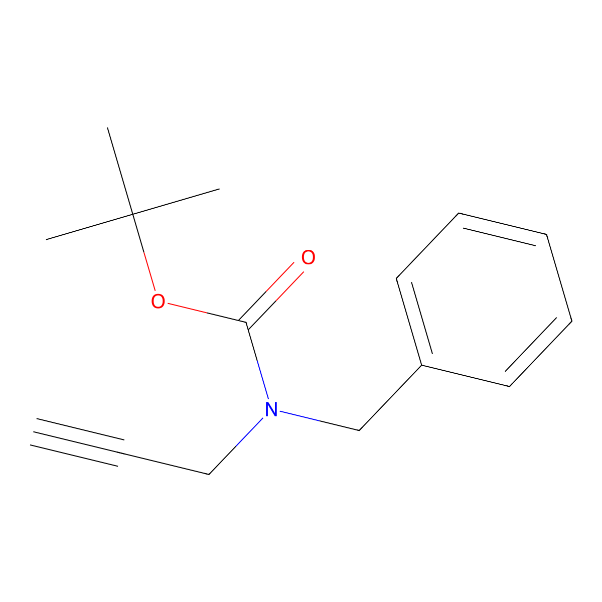 tert-butyl N-benzyl-N-(prop-2-yn-1-yl)carbamate molecular structure, CAS 138742-23-1