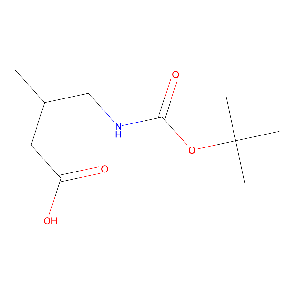 4-{[(Tert-butoxy)carbonyl]amino}-3-methylbutanoic acid molecular structure, CAS 1387445-53-5