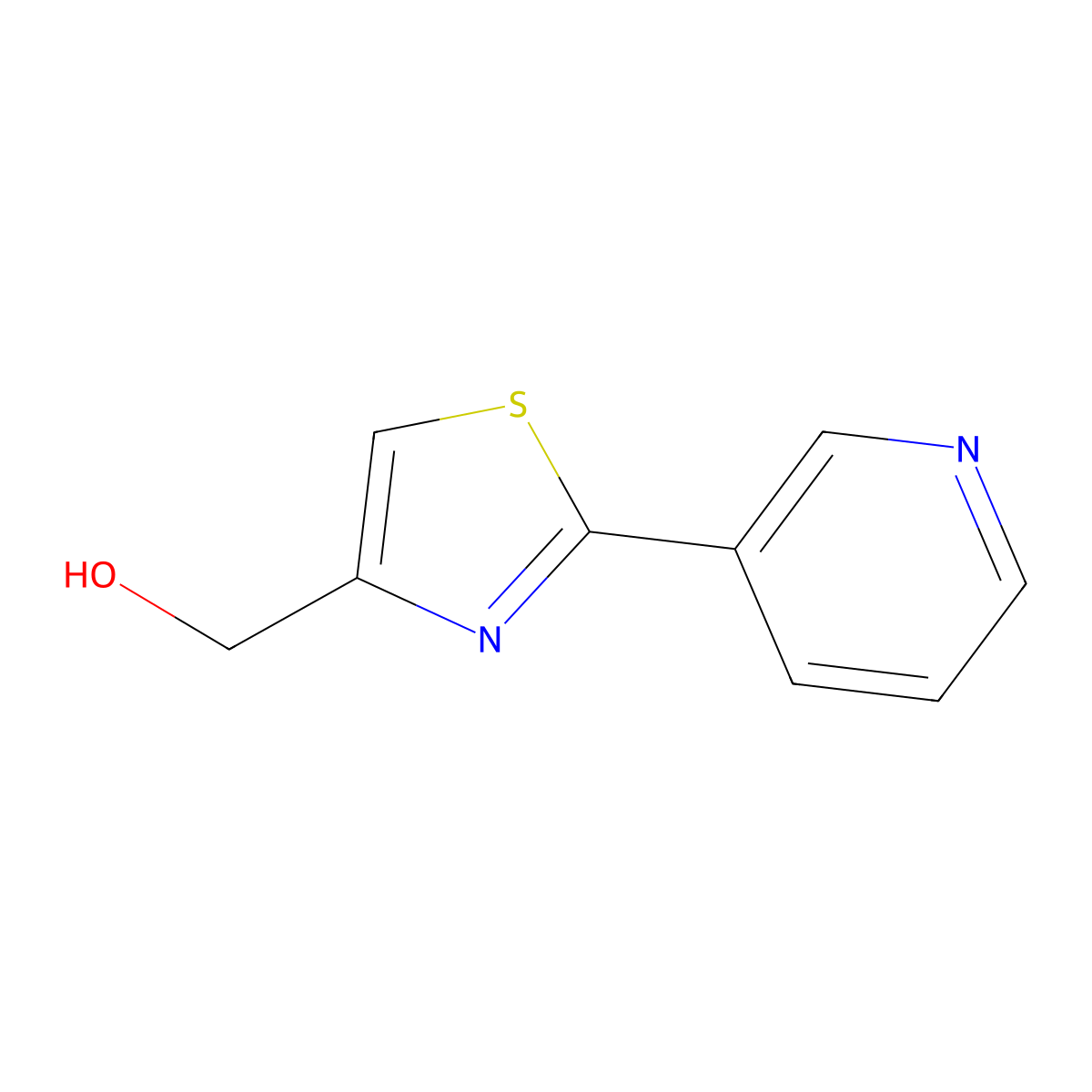 (2-Pyridin-3-yl-1,3-thiazol-4-yl)methanol molecular structure, CAS 138745-99-0