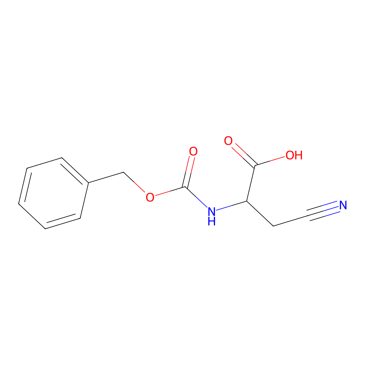 2-{[(Benzyloxy)carbonyl]amino}-3-cyanopropanoic acid molecular structure, CAS 138750-46-6