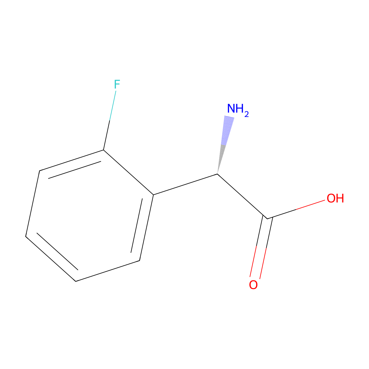 (2S)-2-amino-2-(2-fluorophenyl)acetic acid molecular structure, CAS 138751-04-9