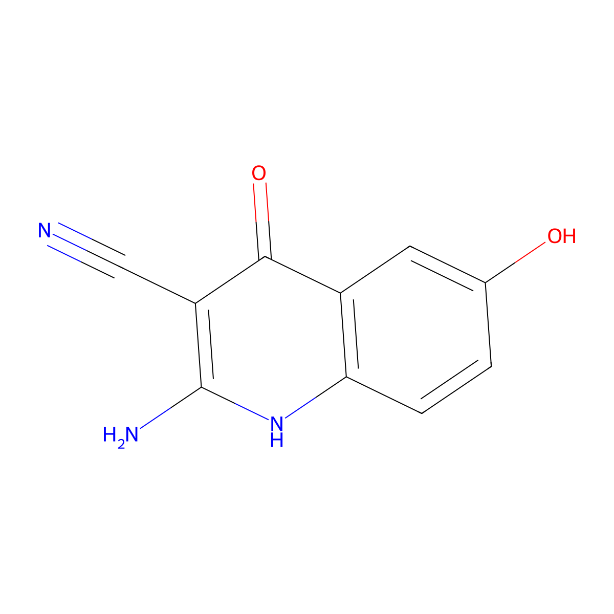 2-Amino-4,6-dihydroxyquinoline-3-carbonitrile molecular structure, CAS 1387518-35-5