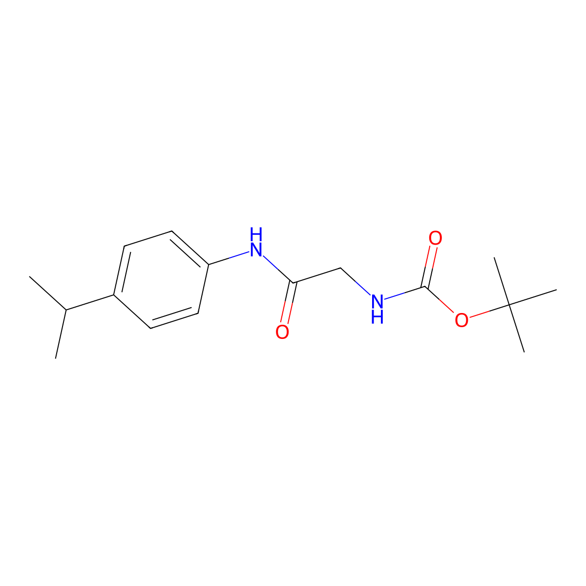 N-(tert-butoxycarbonyl)-N1-(4-isopropylphenyl)glycinamide molecular structure, CAS 1387524-59-5